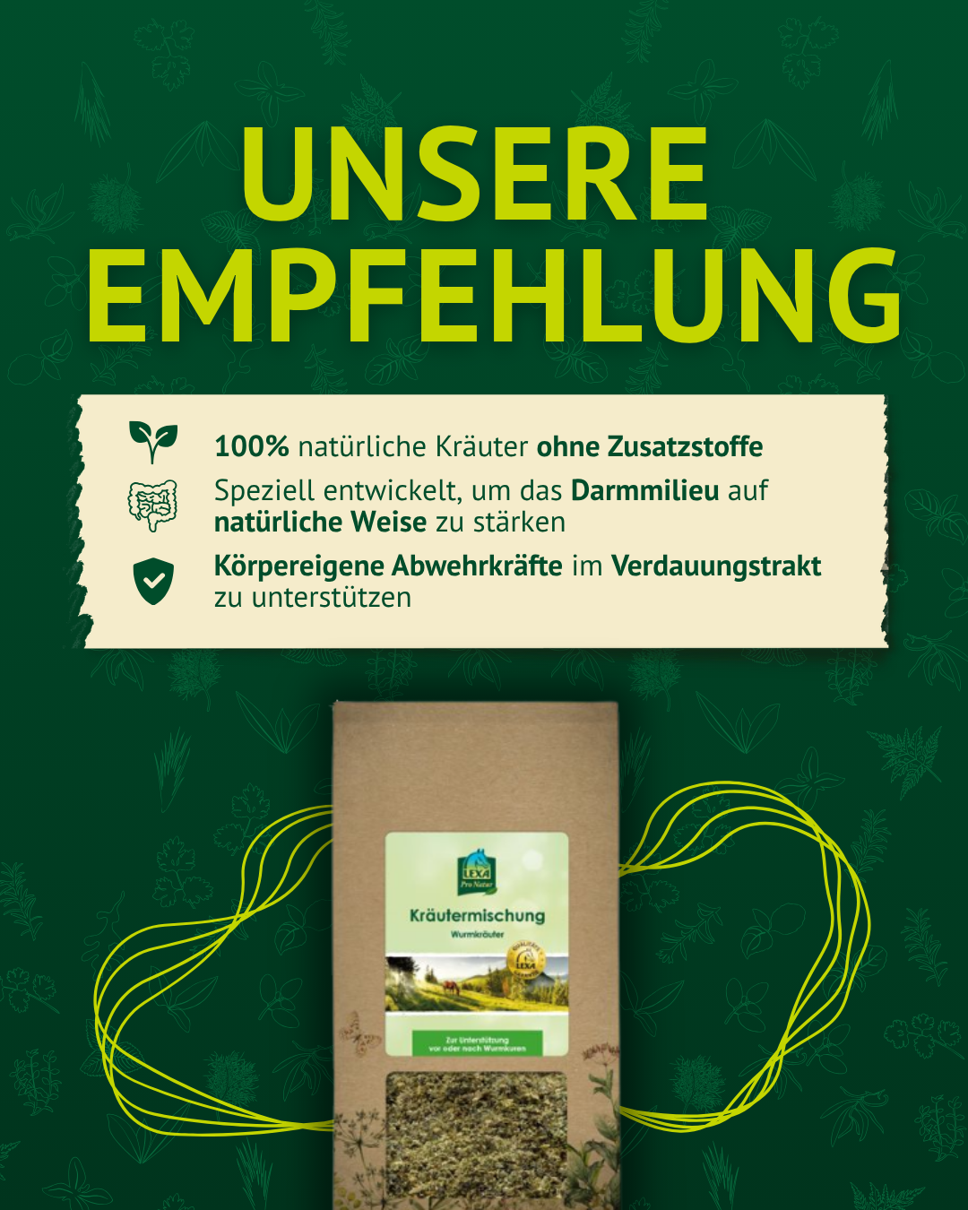 Produktempfehlung Wurmkräuter – natürliche Kräutermischung zur Unterstützung des Verdauungstrakts