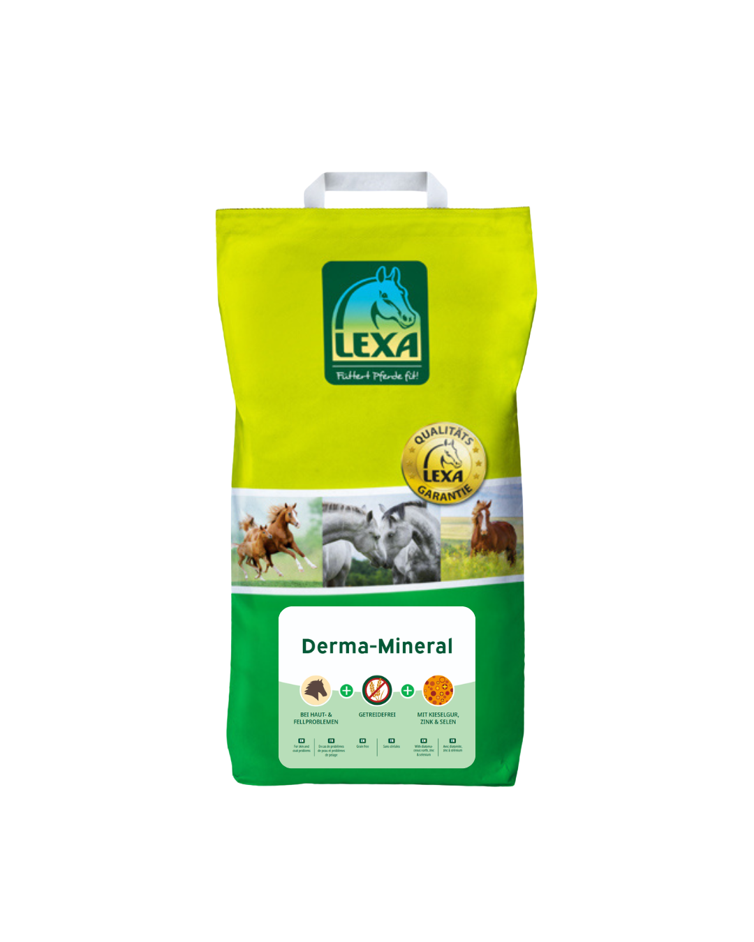 LEXA Derma-Mineral, Mineralfutter für Pferde mit Haut- und Fellproblemen, 4,5 kg Beutel