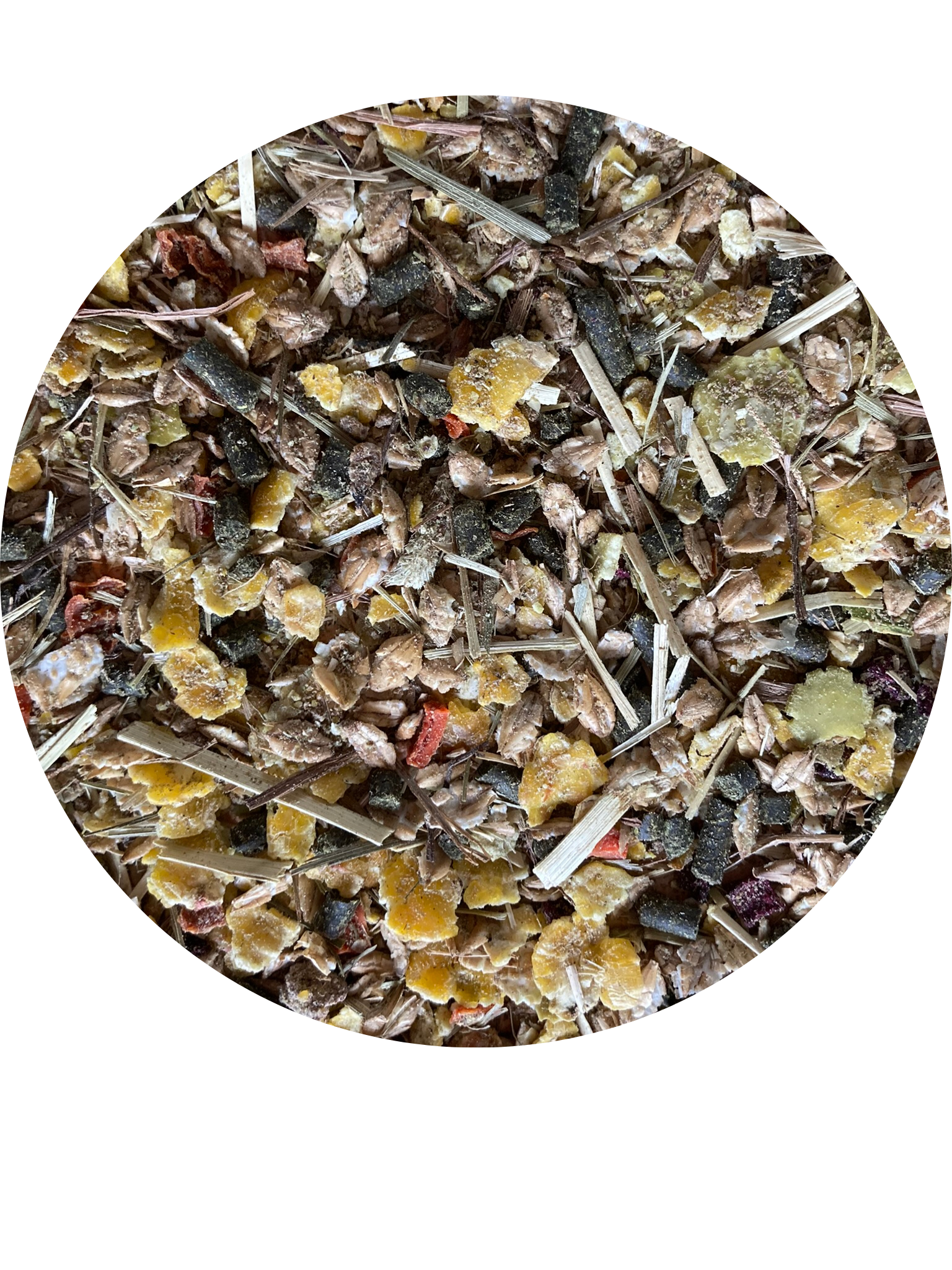 ATCOm Care Bronchi-Mix Bronchi Mix Produktdarstellung, Pellets, Flocken und Kräuter