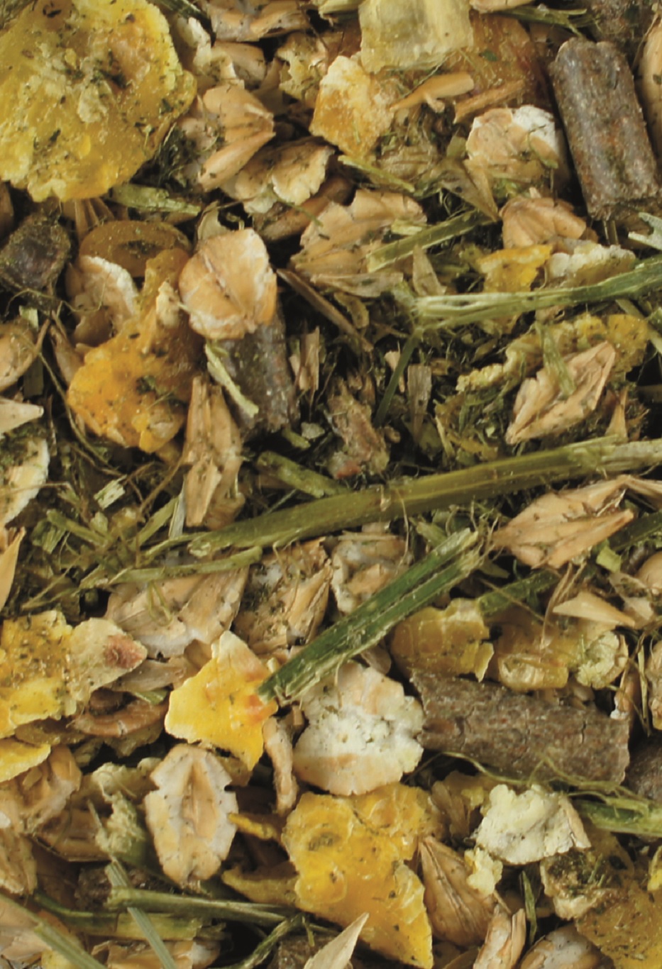 Getrocknete Kräuter- und Pflanzenmischung Mischung aus verschiedenen getrockneten Kräutern, Samen und Pflanzenmaterialien.