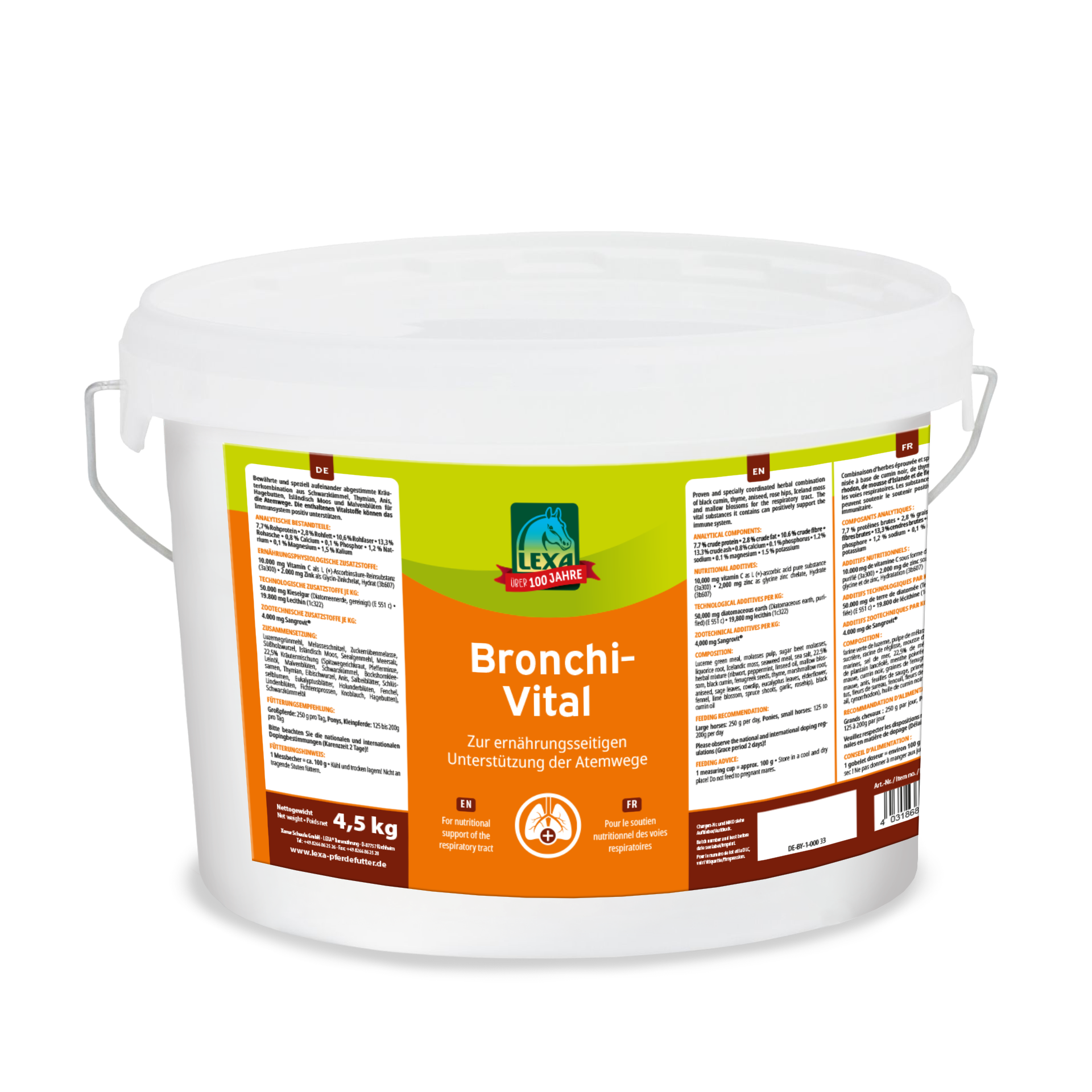 Bronchi-Vital Eimer Eimer (Kunstoff) mit Bronchi-Vital,zur Unterstützung der Atemwege, mit detaillierter Inhaltsstoffliste.