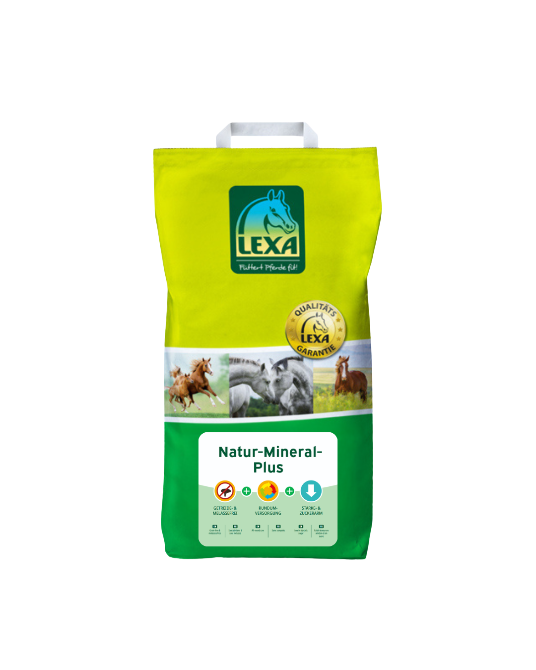 LEXA Natur-Mineral-Plus, natürliches Mineralfutter für Pferde, 9 kg Beutel